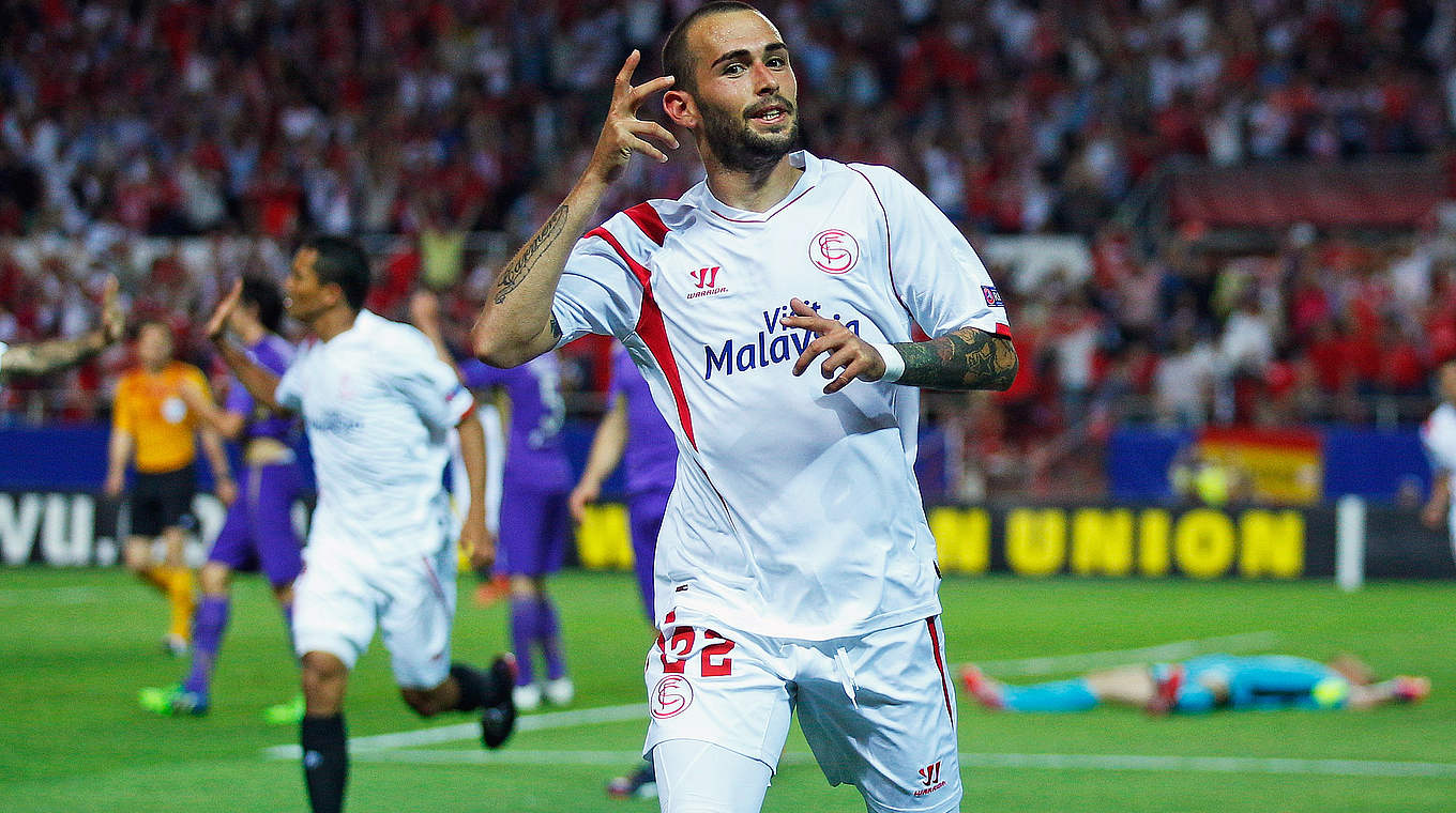 Doppelpack im Halbfinale: Aleix Vidal erzielt beide Tore für Sevilla © 2015 Getty Images
