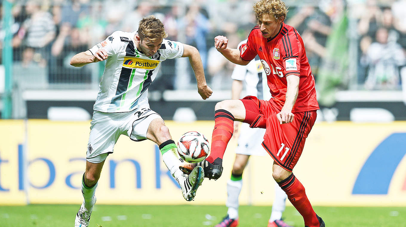 Historischer Sieg: Gladbach jubelt nach 26 Jahren wieder zuhause gegen Bayer © 2015 Getty Images