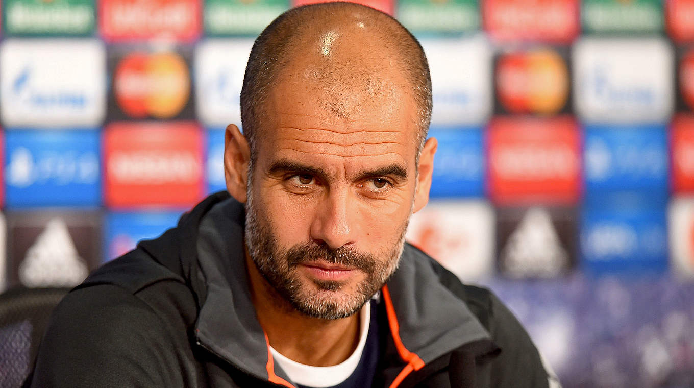Bayern manager Pep Guardiola has a master plan in his head. © 2015 Getty Images