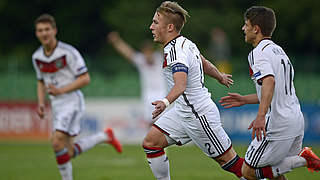 Doppeltorschütze gegen Tschechien: Felix Passlack (M.) © 2015 Getty Images