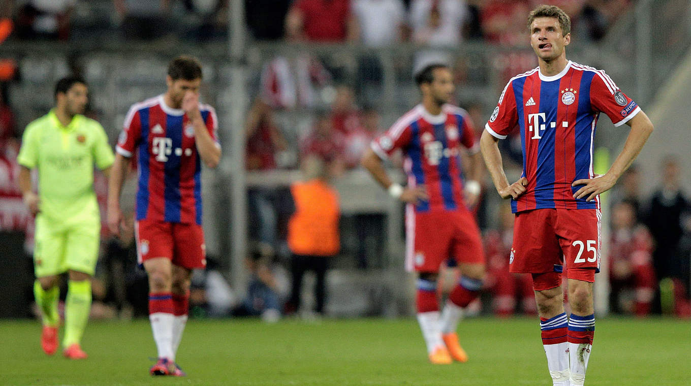 Aus im Halbfinale: Thomas Müller und der FC Bayern scheitern am FC Barcelona © 2015 Getty Images
