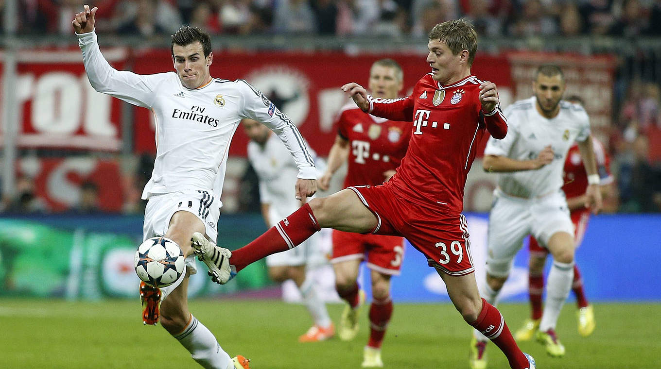 Schnelle Rückkehr: Kroos - hier gegen Bale 2014 - und Real kommen nach München © imago/Marca