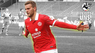 Favorit der Fans: Angreifer Lucas Höler vom FSV Mainz 05 II © imago/DFB