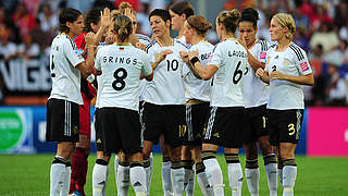 Mussten sich im Viertelfinale 2011 gegen Japan geschlagen geben: Die DFB-Frauen © 2011 AFP