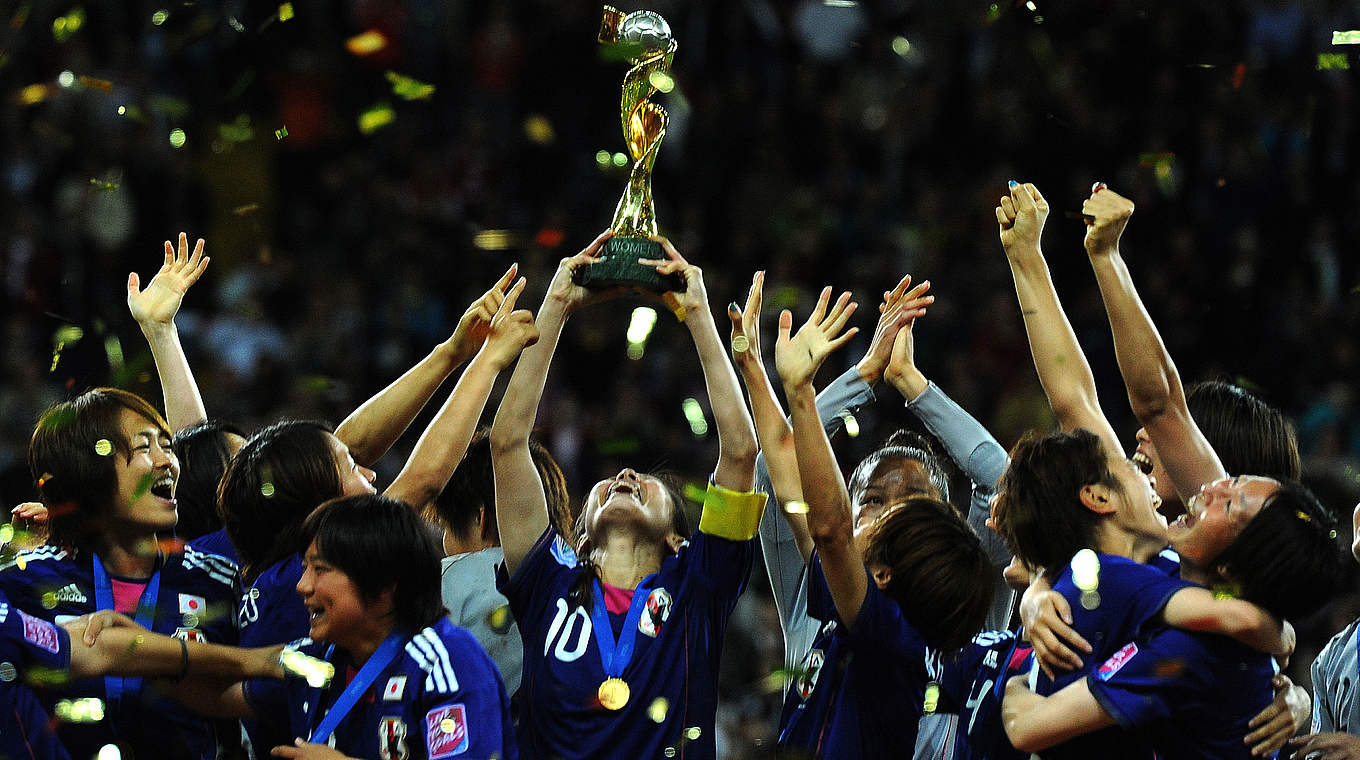 Weltmeister in Deutschland: die japanische Frauen-Nationalmannschaft © 2011 AFP