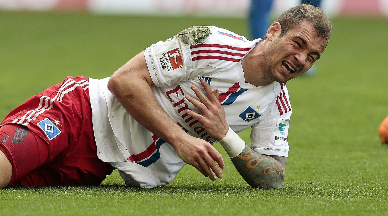 Goalscorer Pierre-Michel Lasogga is a doubt for the fixture © 2015 Getty Images