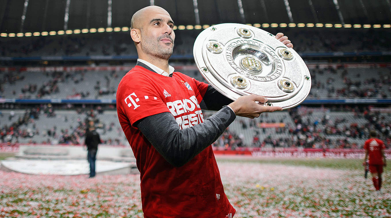 Feiert seine zweite Meisterschaft in München: Star-Trainer Pep Guardiola © 2015 Getty Images For Allianz