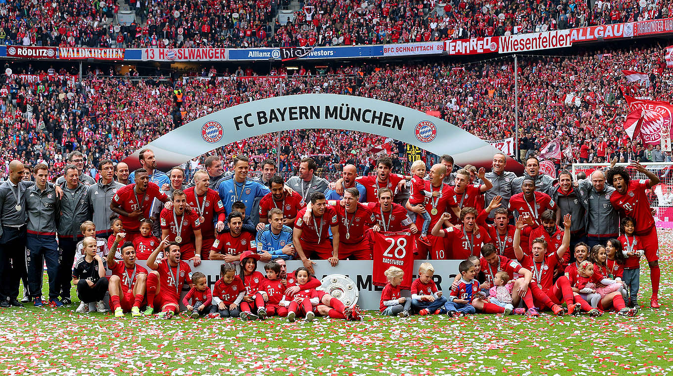 Zum 25. Mal Deutscher Meister: Bayern München © 2015 Getty Images