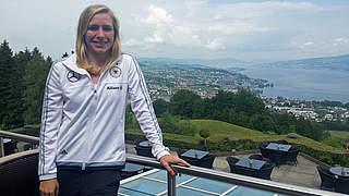 Die jüngste Spielerin im DFB-Aufgebot: Pauline Bremer im WM-Camp in der Schweiz © DFB