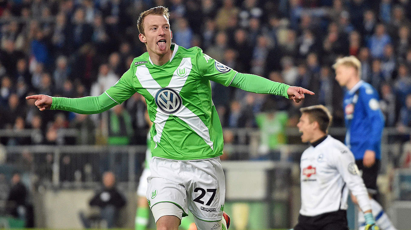 "Wir wollen wieder nach Berlin": Maximilian Arnold und Pokal-Titelverteidiger Wolfsburg © 2015 Getty Images