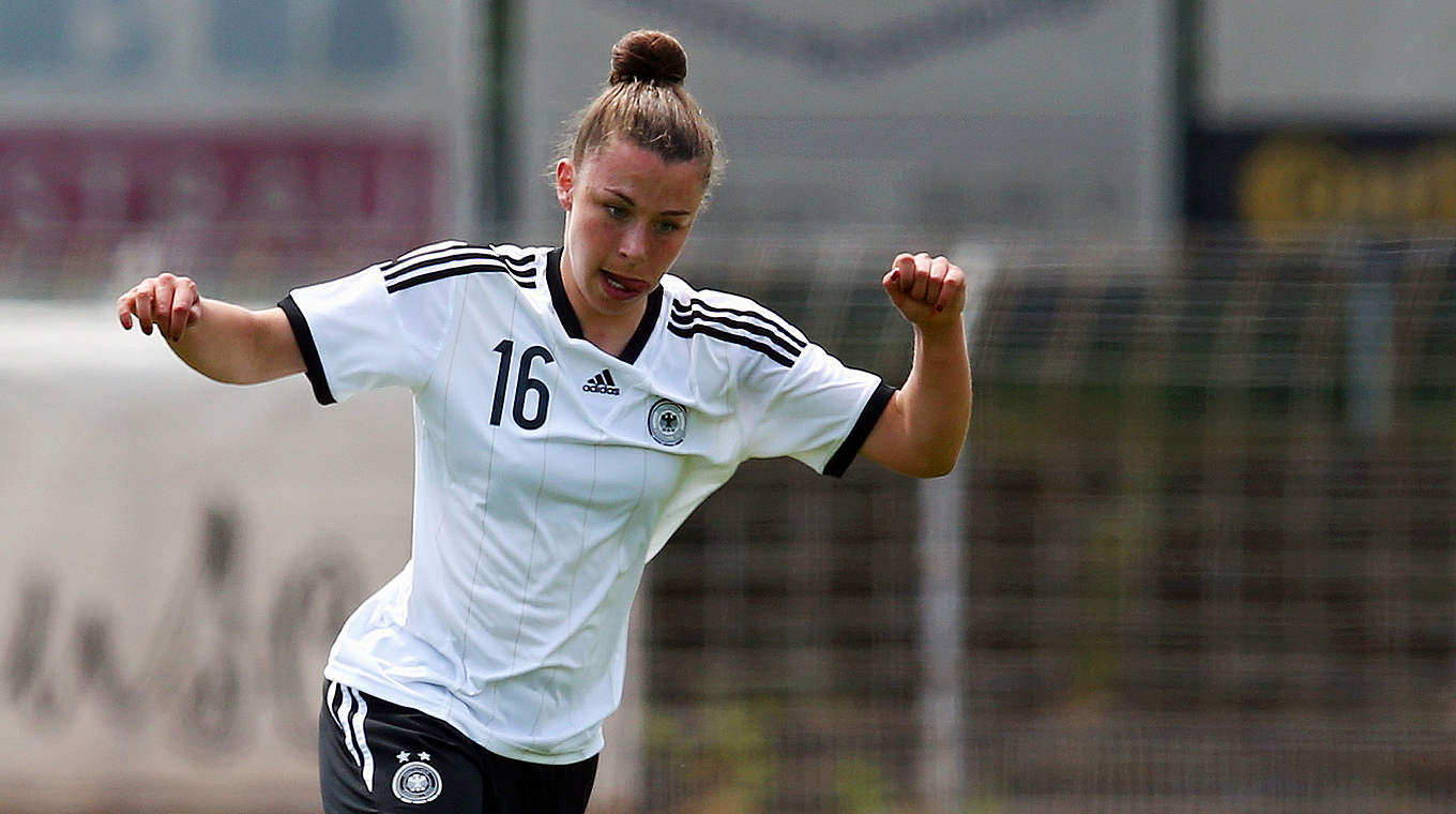 Schon sieben Länderpiele für die deutschen U 17-Juniorinnen: Potsdams Katja Friedl © 2015 Getty Images