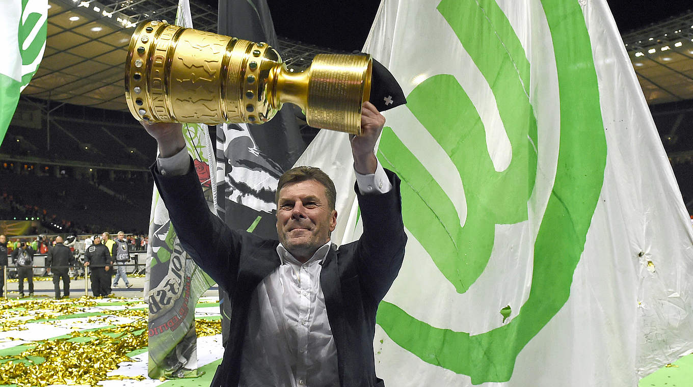 Hecking in the spotlight at the Olympiastadion  © 