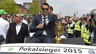 Hüter des DFB-Pokals: Diego Benaglio, Kapitän und Torwart des VfL Wolfsburg © 2015 AFP/Getty Images