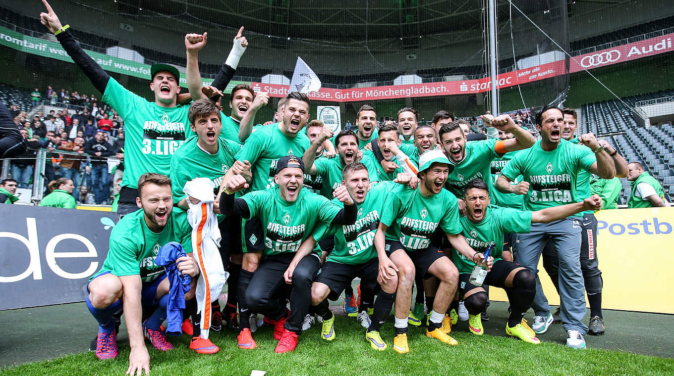 Aufsteiger: Werder Bremen II ist zurück in der 3. Liga © 2015 Getty Images