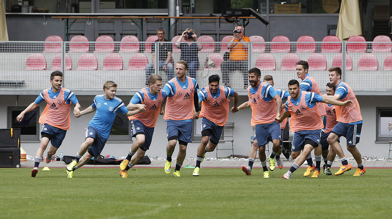 Anschwitzen für die EM: Die deutsche U 21-Nationalmannschaft bei den Vorbereitungen © 2015 Getty Images