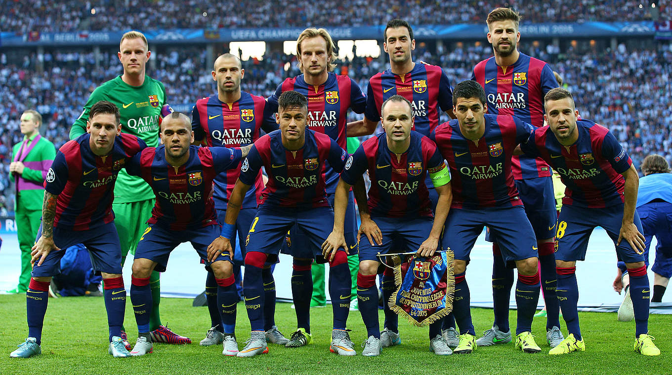 Die Startelf des späteren Siegers: der FC Barcelona © 2015 Getty Images