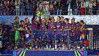 Freude pur: der FC Barcelona © 2015 Getty Images