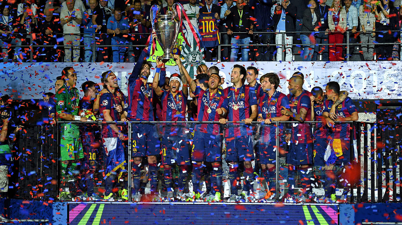 Freude pur: der FC Barcelona © 2015 Getty Images