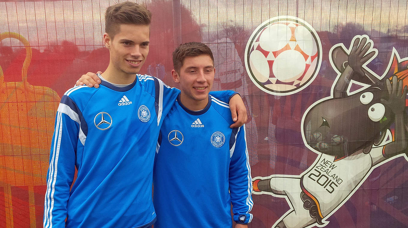 Als beste Freunde bei der U 20-WM: Julian Weigl und Maximilian Wittek (v.l.) © DFB