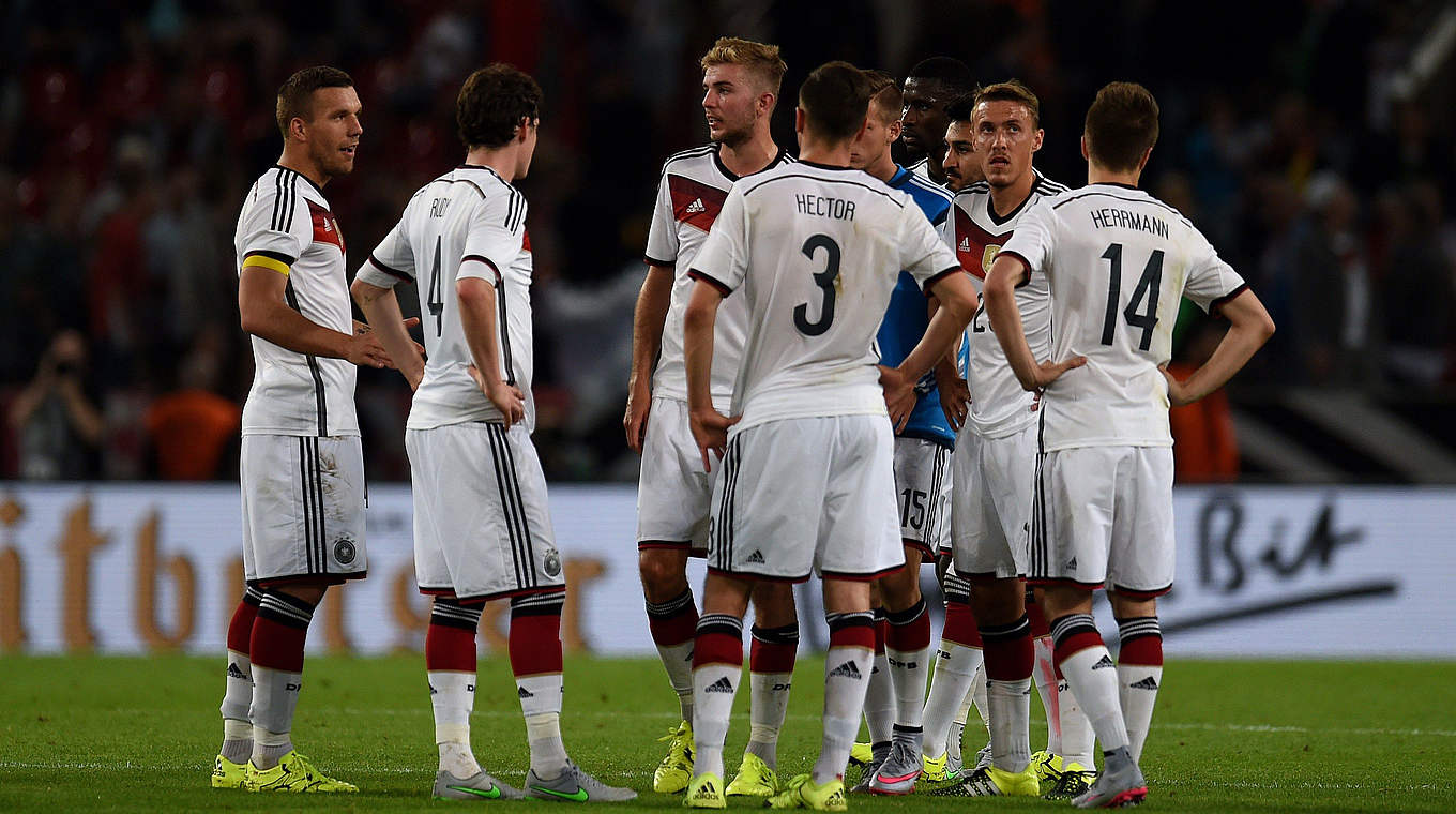 Enttäuschte Gesichter in Köln: DFB-Elf kassiert Niederlage gegen die USA © 2015 Getty Images