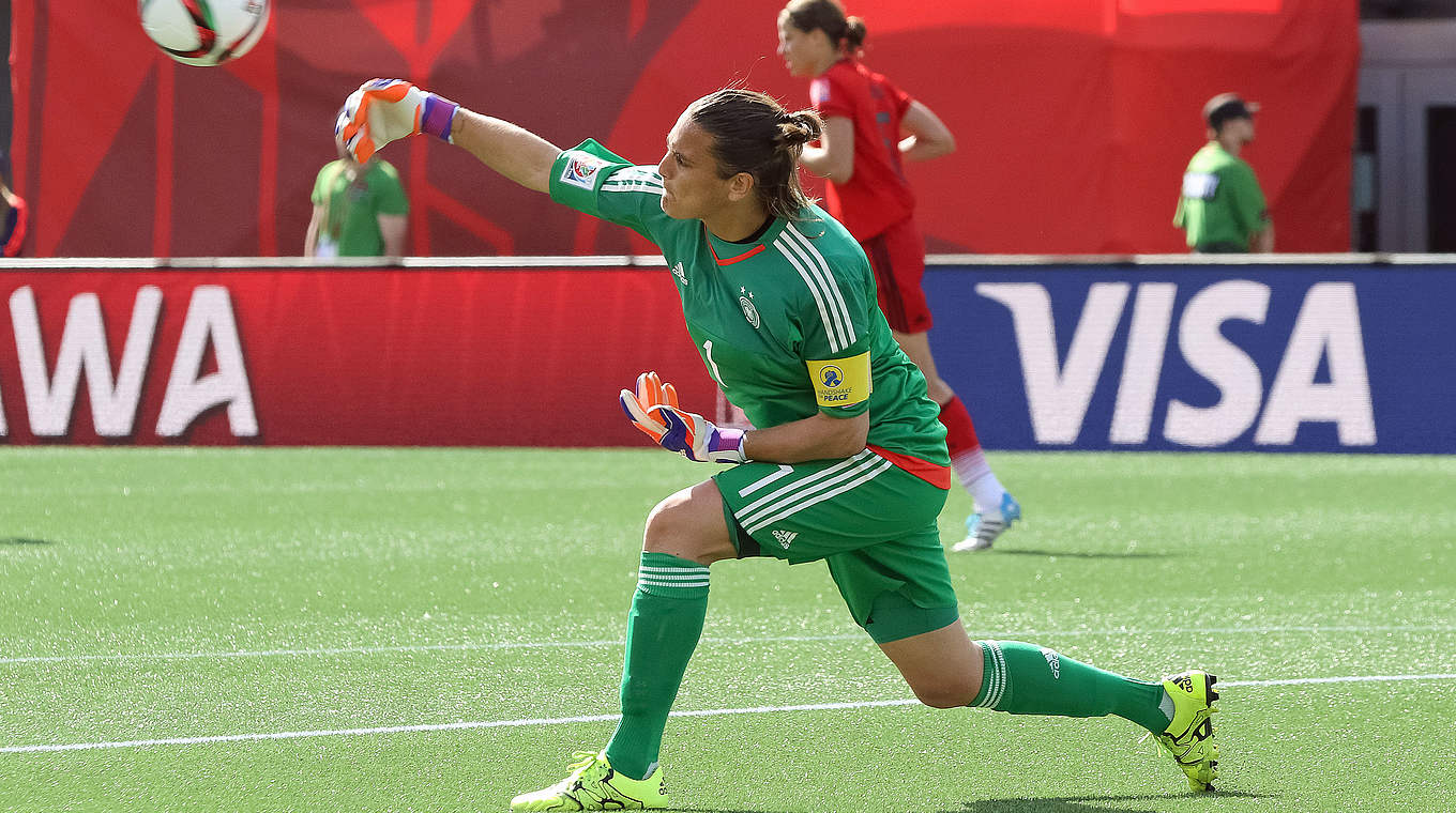 Weltfußballerin 2013 und bis auf Olympisches Gold alles gewonnen: die 146-malige Nationalspielerin Nadine Angerer © 2015 Getty Images