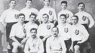 Topteam der mitteleuropäischen Fußballmetropole: der DFC Prag im Jahr 1904 © Jelínek, Radovan/ Jenšík, Miloslav 2005