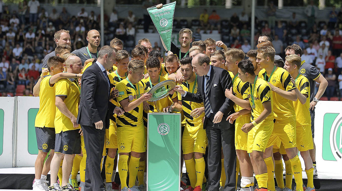 Verteidigten erfolgreich den Titel: B-Junioren-Meister Borussia Dortmund © 2015 Getty Images