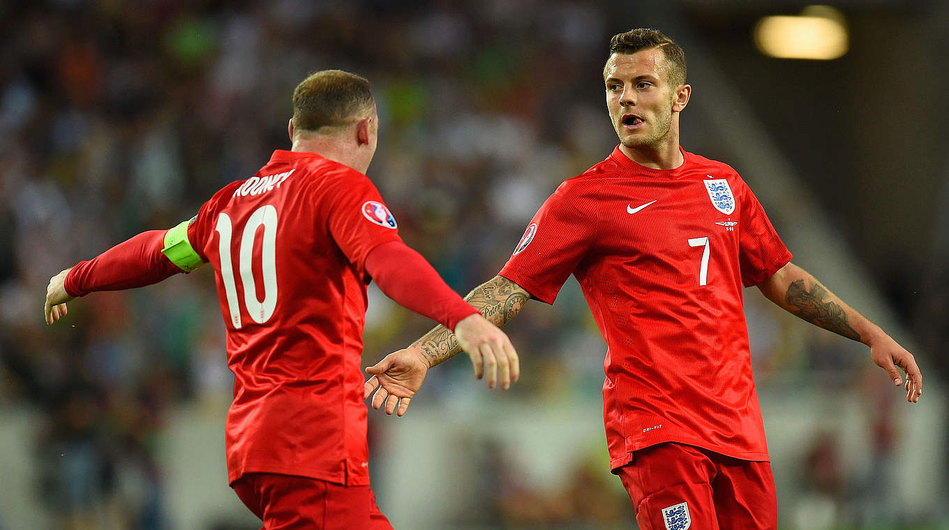 Englands Sieggaranten: Wayne Rooney (l.) und Jack Wilshere © 2015 Getty Images