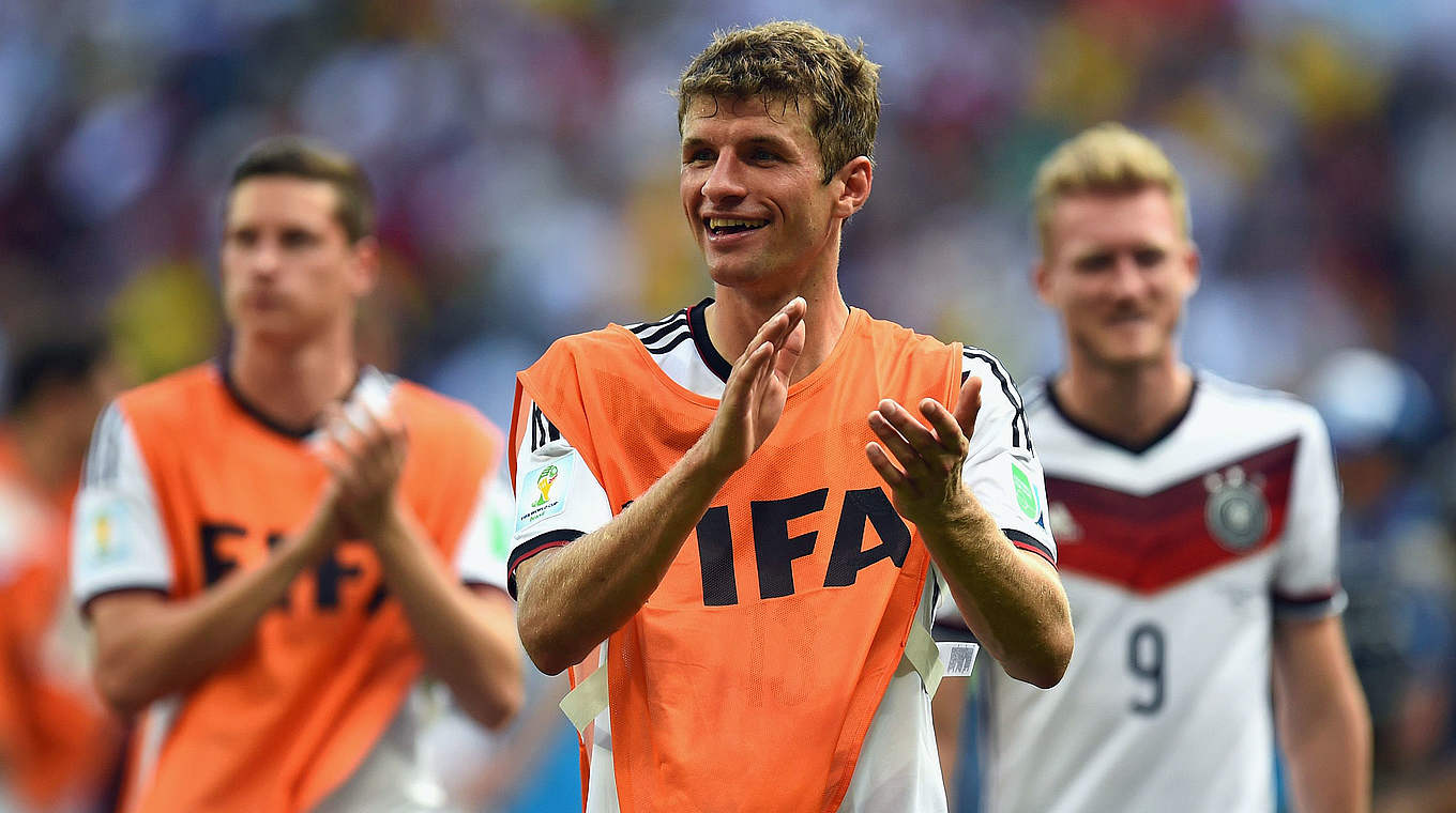 Müller scherzt nach dem 4:0 gegen Portugal: "Ein Tor war schöner als das andere" © 2014 Getty Images