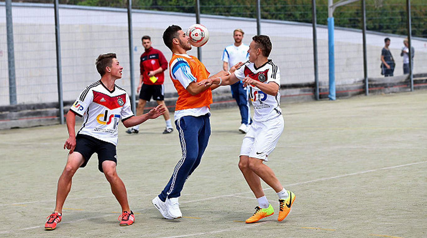 Kickabout with the kids: 1899 Hoffenheim's Kevin Volland © 2015 Getty Images