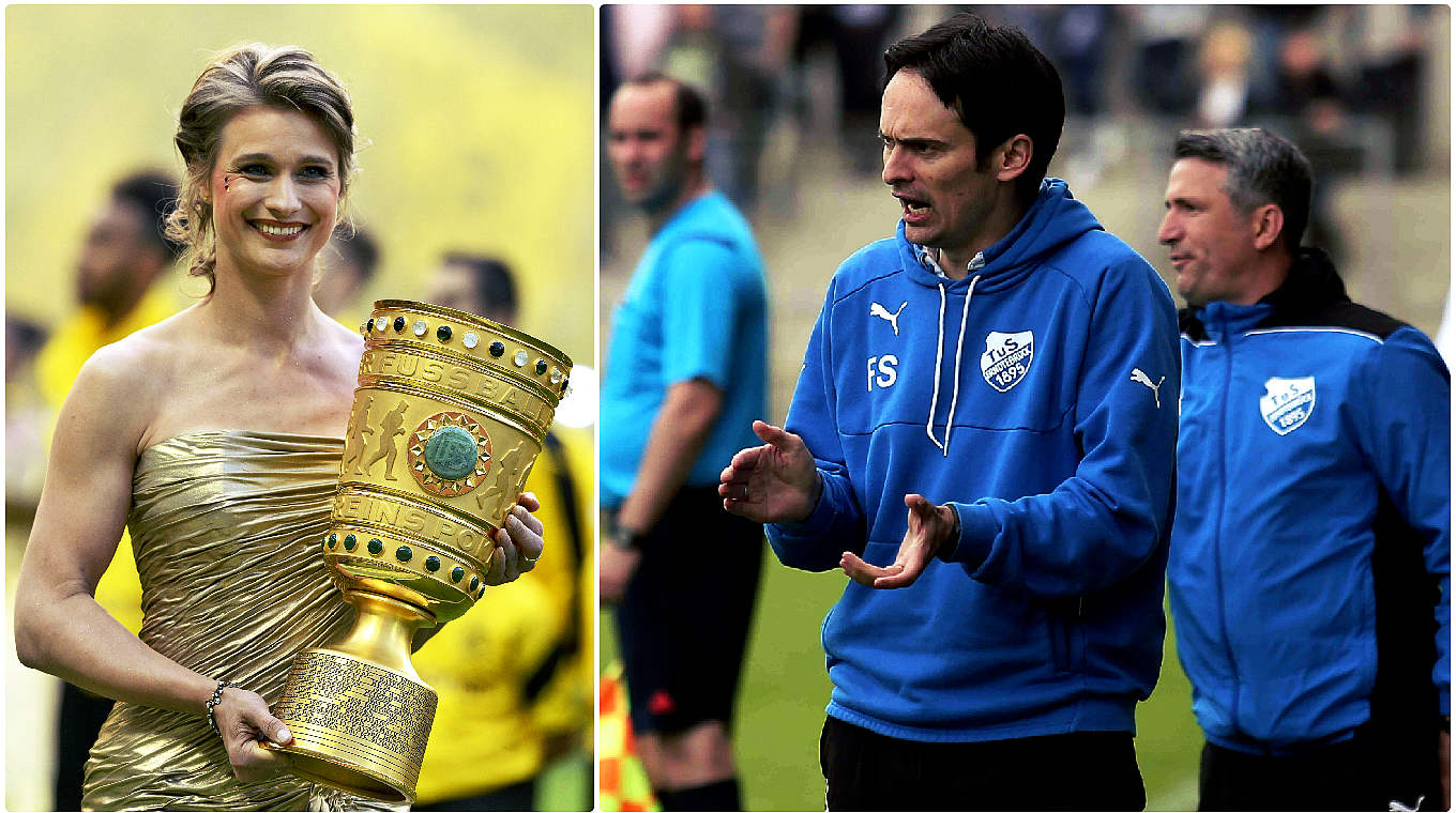 Da ist das Ding: TuS Erndtebrück und Coach Schnorrenberg spielen um den DFB-Pokal © Imago / Collage: FUSSBALL.DE