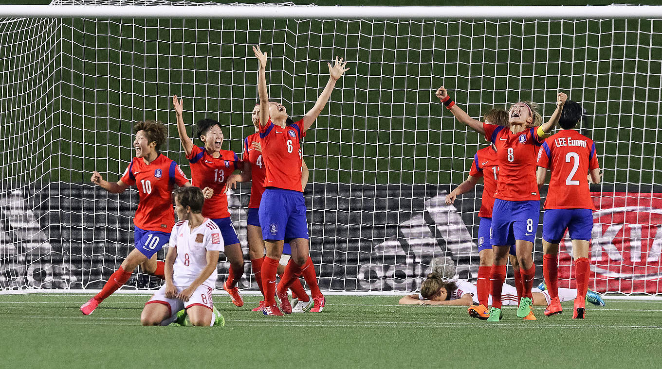 South Korea eliminated Spain with a 2-1 victory © 2015 Getty Images