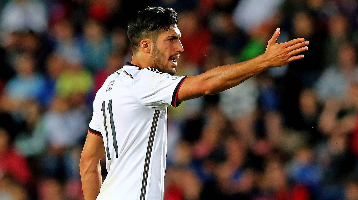 Emre Can got his first Germany U21 goal yesterday © 2015 Getty Images