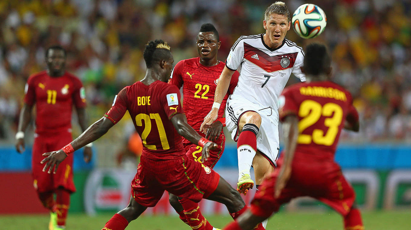 Ghana gave as good as they got against Schweinsteiger & Co. © 2014 Getty Images