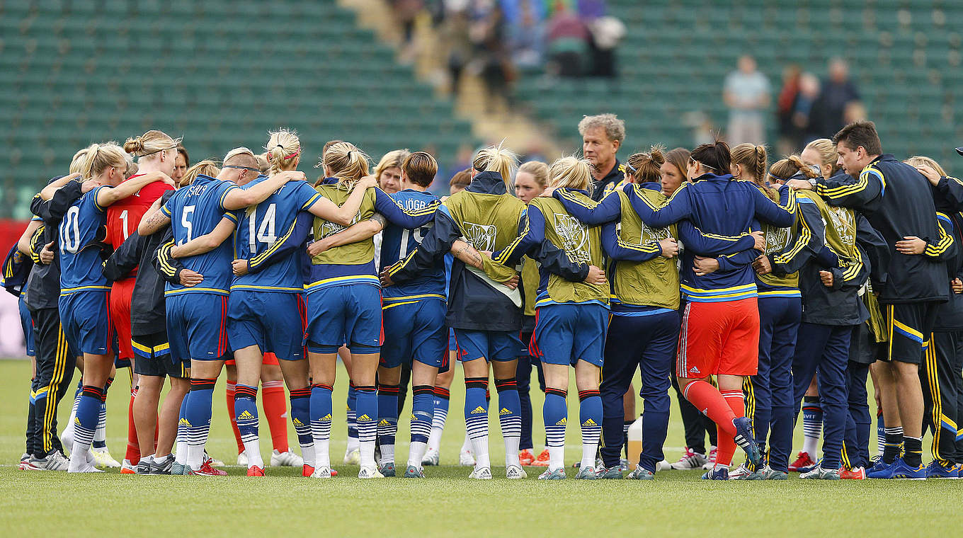 Eingeschworenes Team: die Frauen-Nationalmannschaft aus Schweden © 2015 Getty Images