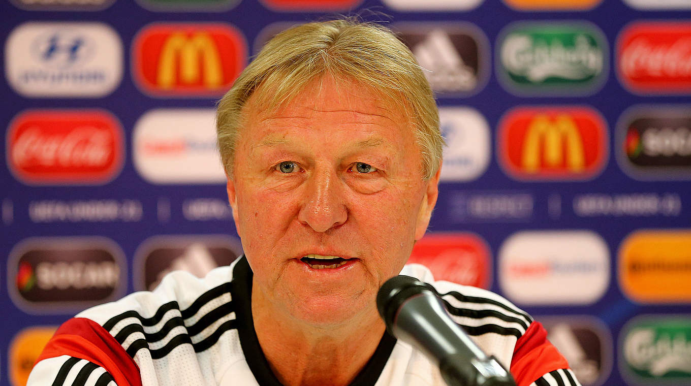 Horst Hrubesch on Denmark - "They're a compact team" © 2015 Getty Images