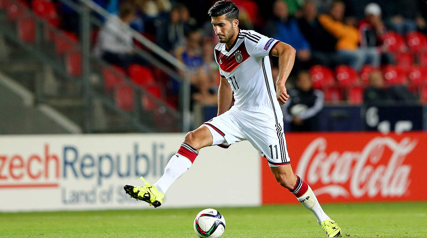Emre Can pulled the strings in midfield against the Danes © 2015 Getty Images