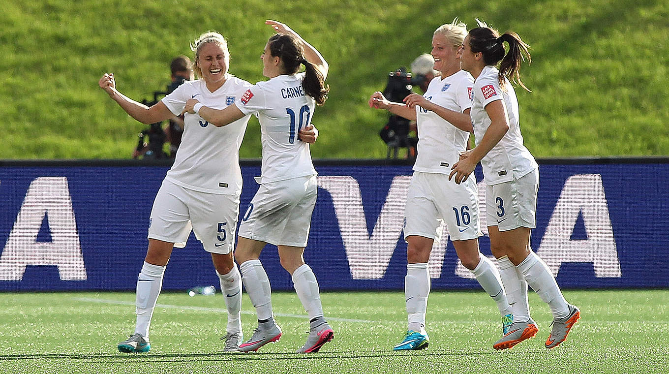 Surprise in the round of 16: England beat Norway to progress to quarters © 2015 Getty Images