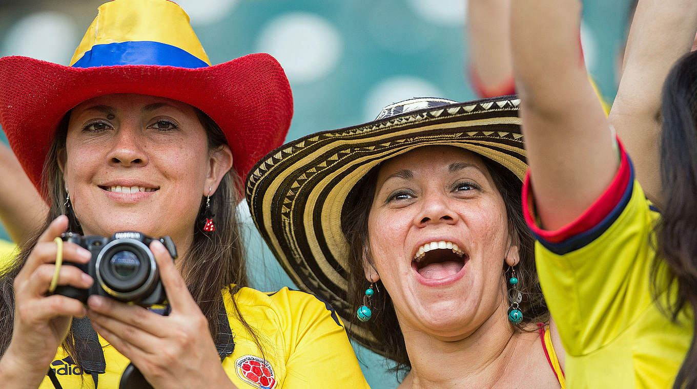Aus trotz begeisterter Anhänger: Kolumbien © AFP/Getty Images