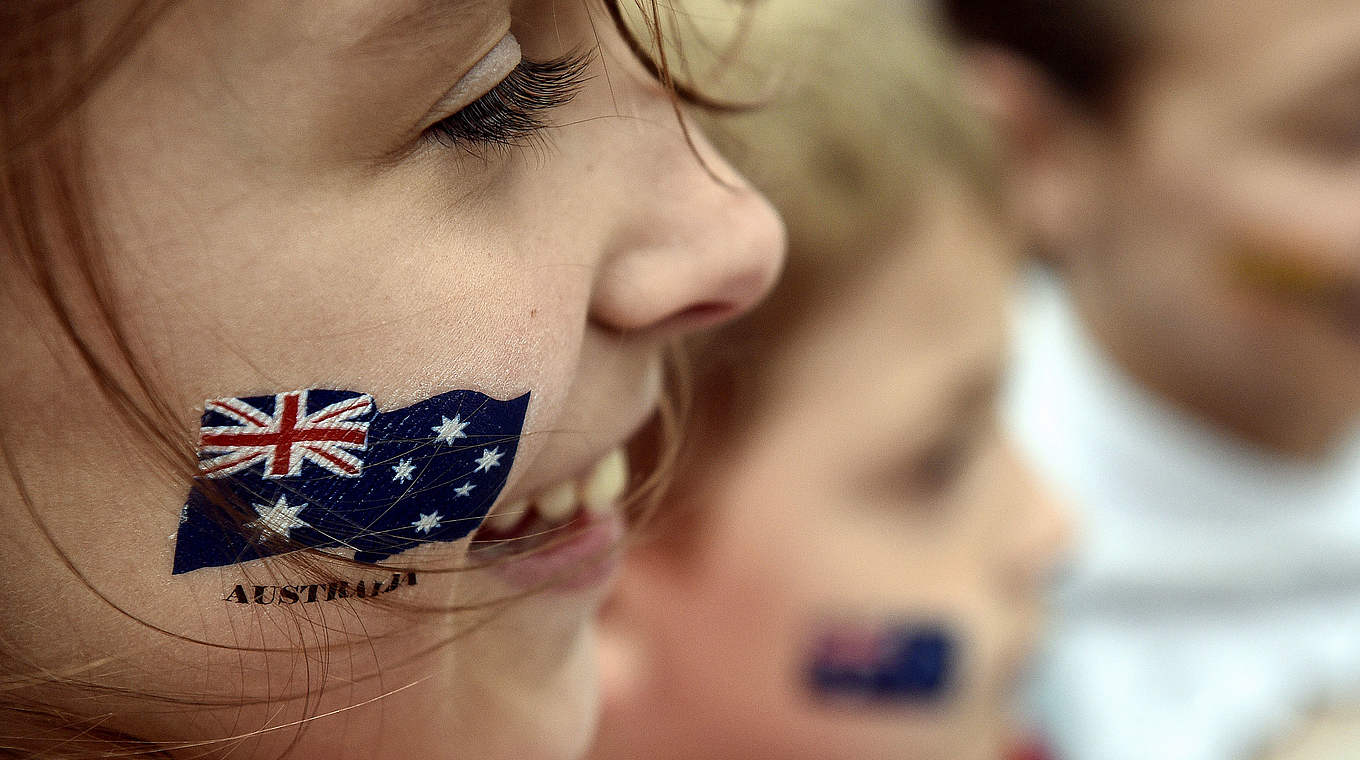 Dürfen ihr Team auch im Viertelfinale unterstützen: Junge australische Fans © AFP/Getty Images