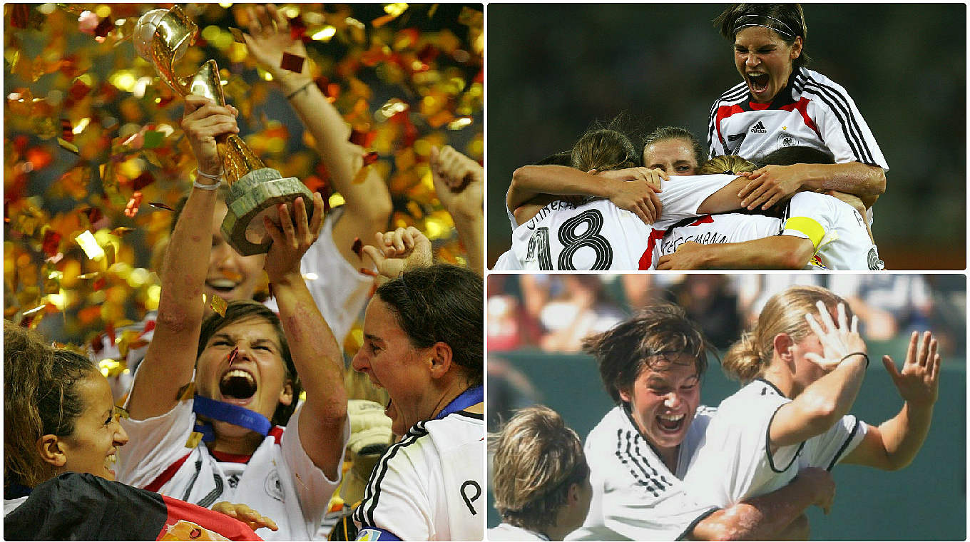 Goldene Momente: Ariane Hingst bei der WM 2003 und 2007. © Getty Images