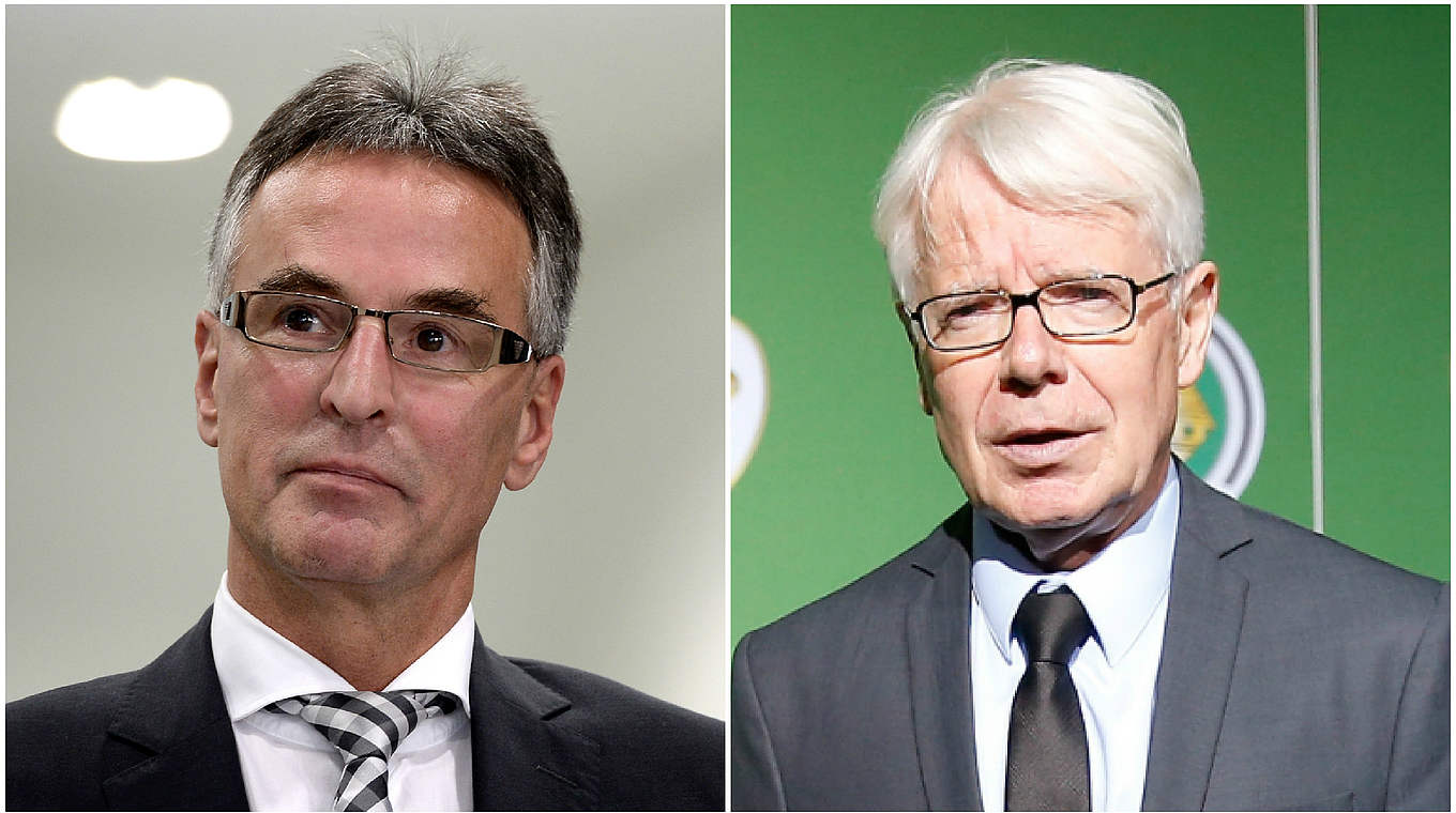 Führen die DFB-Delegation in Paris an: Dr. Reinhard Rauball und Helmut Sandrock (l.) © 2015 Getty Images