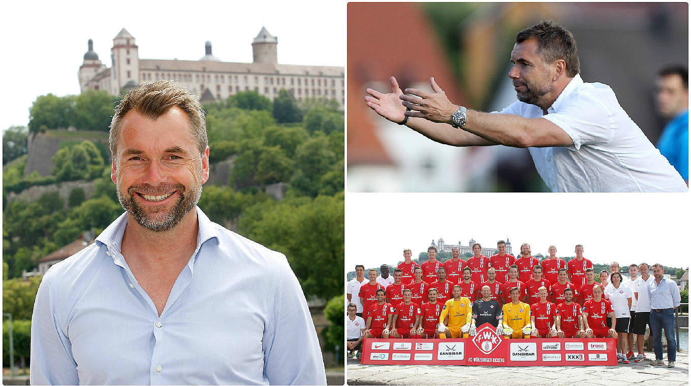 Mit den Würzburger Kickers vor dem Debüt in der 3. Liga: Coach Bernd Hollerbach (l.) © imago/DFB