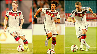 Schweinsteiger (l.), Khedira und Podolski: Drei Weltmeister ziehen um © Getty Images