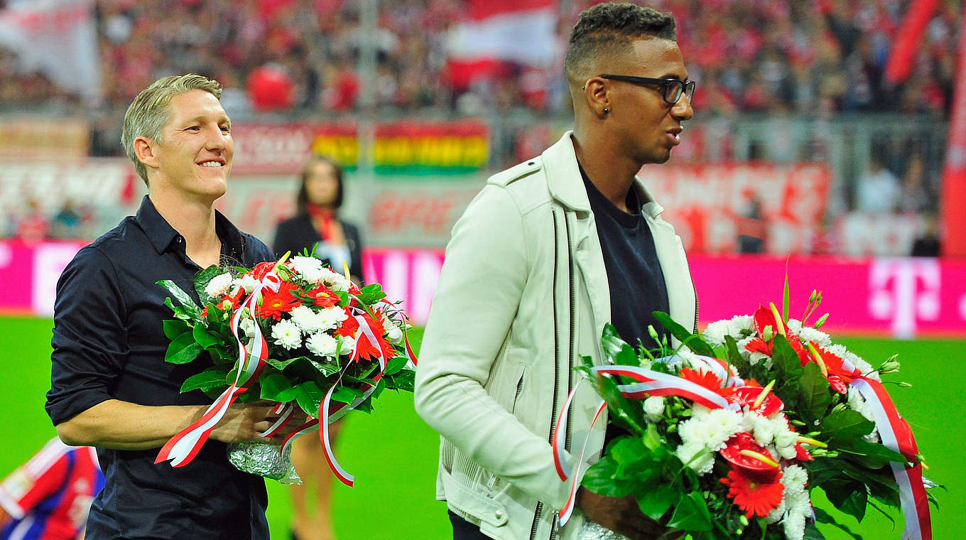 Jerome Boateng (l.): "Die Zeit, in der Basti bei Bayern war, hat er mitgeprägt" © 2014 Getty Images
