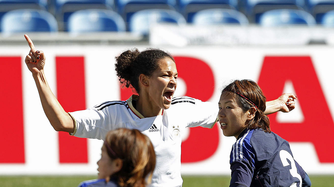 Jubel im Finale gegen Japan: Šašić wird Torschützenkönigin beim Algarve-Cup 2012 © 2012 Getty Images