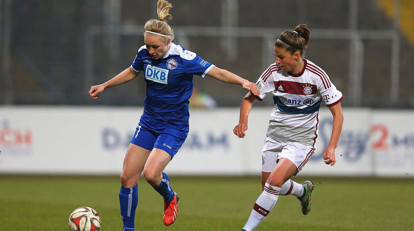 Eröffnen die Saison: der Deutsche Meister Bayern München und Turbine Potsdam © 2015 Getty Images