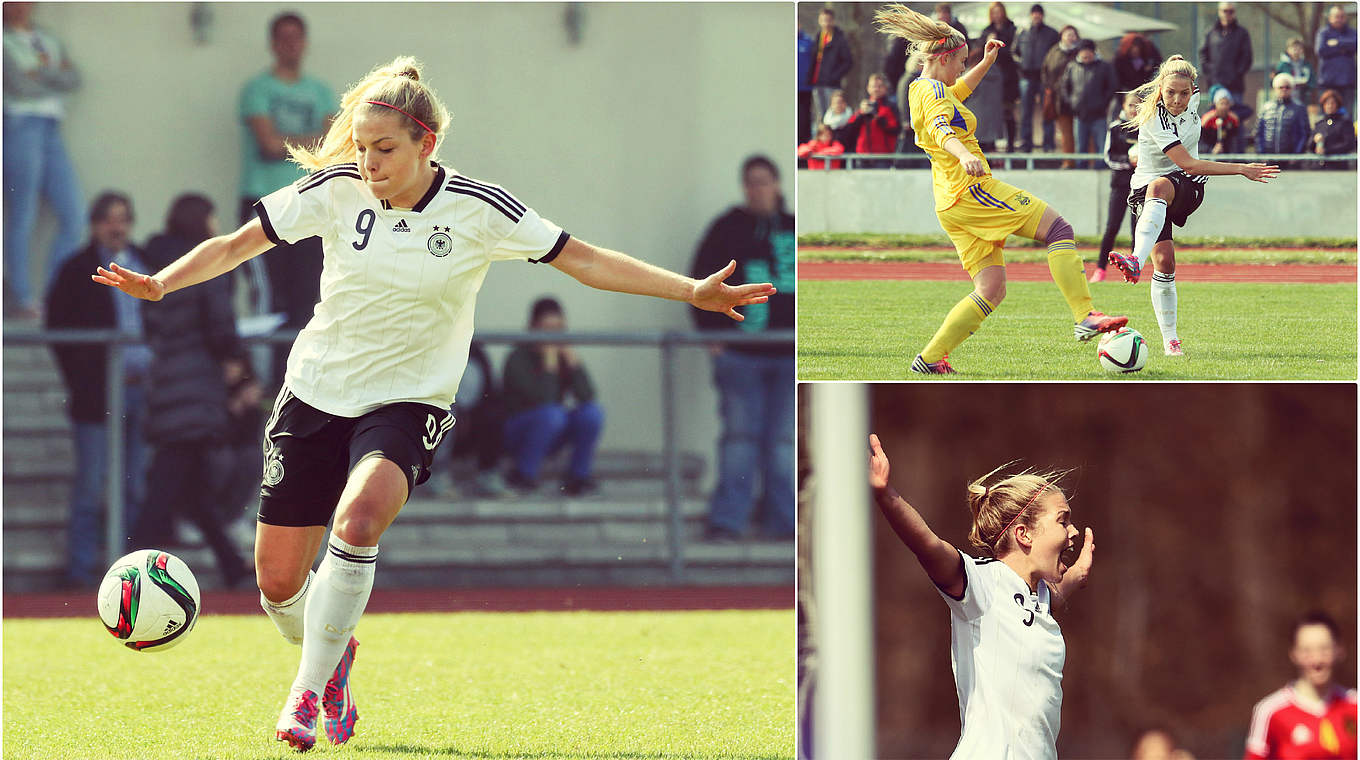 Köln’s summer signing Nina Ehegötz scored in the first game of the Euros © 