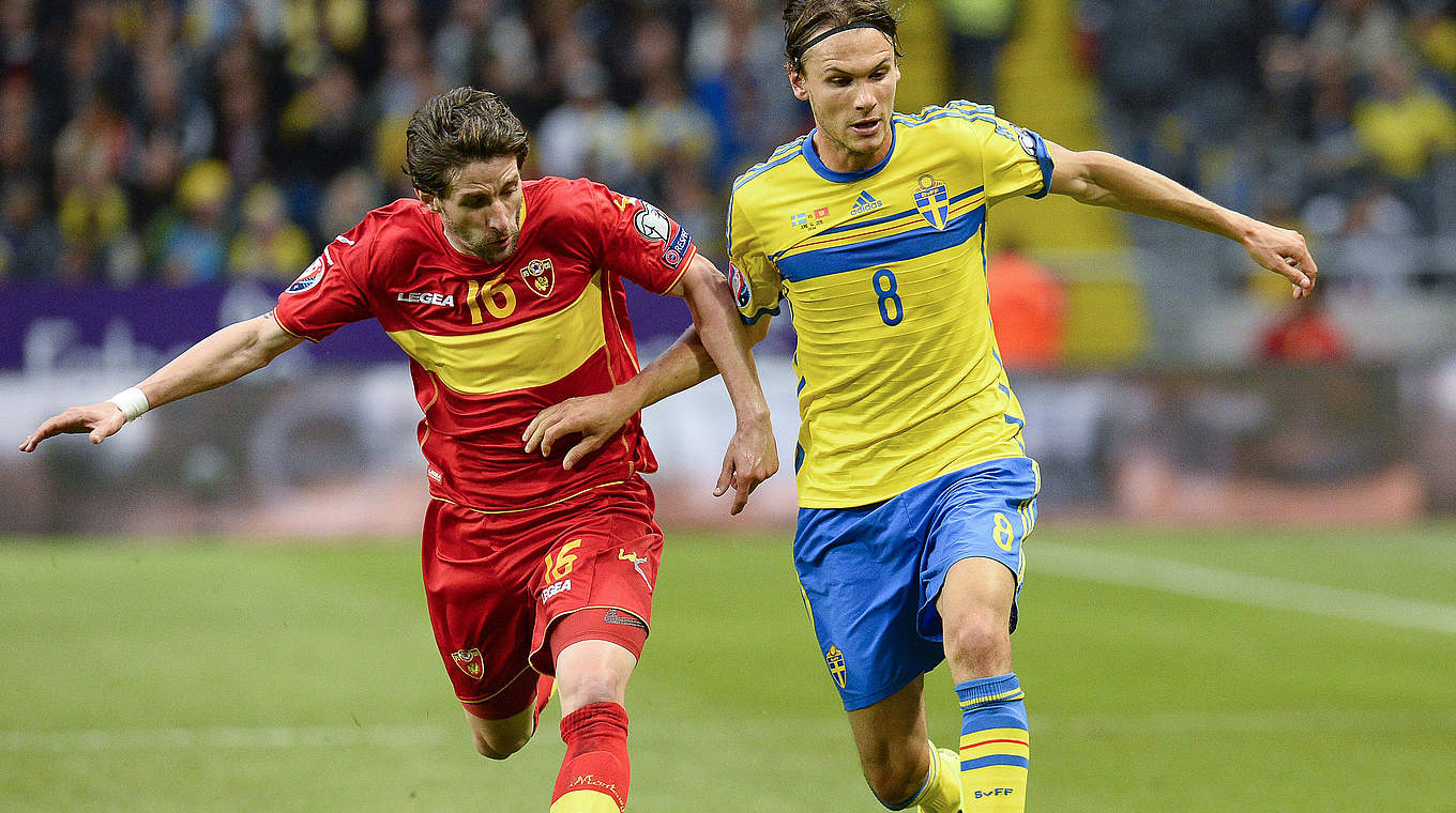 Soll den HSV verstärken: Schwedens Albin Ekdal (r.) © JONATHAN NACKSTRAND/AFP/Getty Images