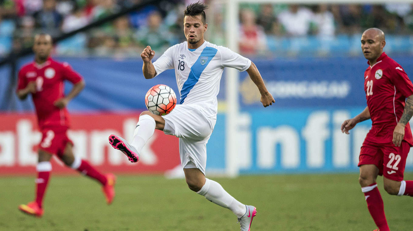 Auf Länderspielreise mit Guatemalas Team: Stefano Cincotta vom Chemnitzer FC (M.) © imago/ZUMA Press